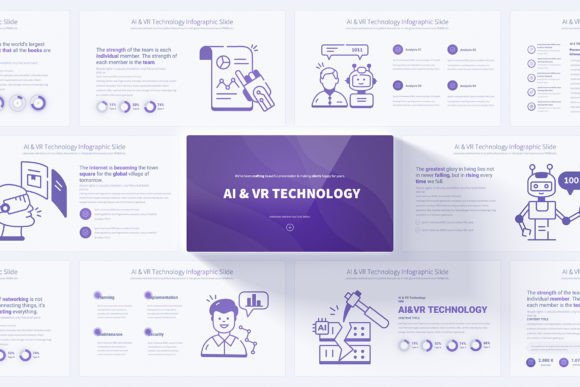 AI VR Technology PowerPoint Template for Impactful Presentations