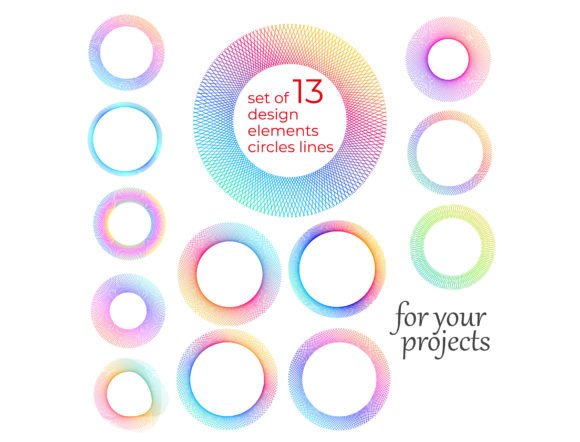 Circle Wave Lines Design: Frames, Borders, and Beautiful Elements That Bring Projects Together