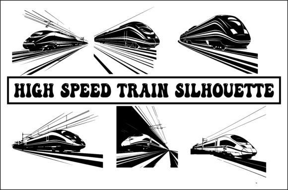 HighSpeedTrainSilhouette 🚄: Elegance in Motion