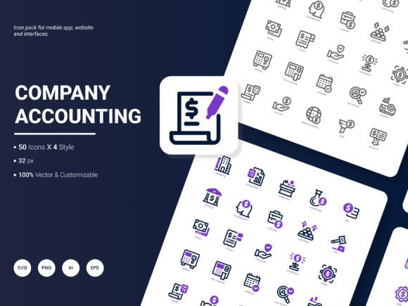 How the Company Accounting Icon Pack Makes Financial Content Clearer and More Engaging