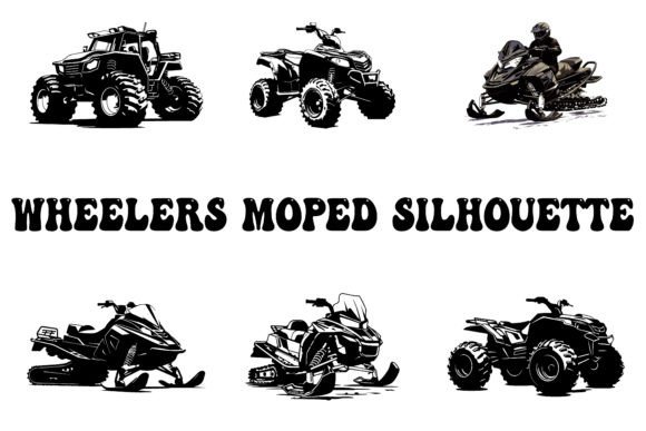 Snowmobile Vector and Silhouette Graphics for Versatile Design Projects